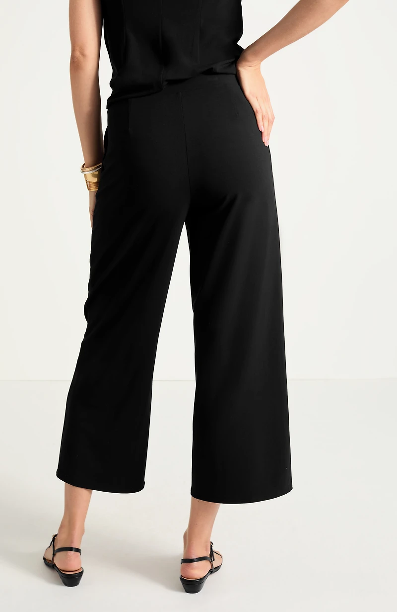 wearever pleated wide-leg crops