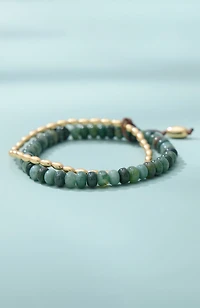 moss agate stretch bracelet
