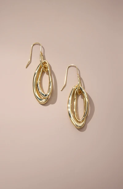 Demi-Fine Elongated Chain Drop Earrings