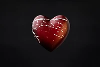 A-12 x Grand Cœur plein caramel chocolat au lait-A emballer (disponible jusqu'à épuisement des stocks)-3 à 4 semaines de délai pour livraison