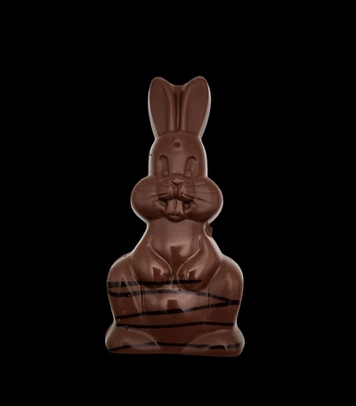 A-24x Tablette lapin chocolat au lait 105gr - A emballer (emballage inclus)- disponible jusqu'à épuisement des stocks (3 à 4 semaines de délai pour livraison)