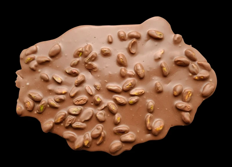 E-Milk chocolate pistachio bark (packaged in bags) - To be wrapped - 12 boxes
