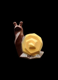 A-1x Grand Escargot géométrique chocolat noir - À emballer -3 à 4 semaines de délai pour livraison - disponible jusqu'à épuisement des stocks