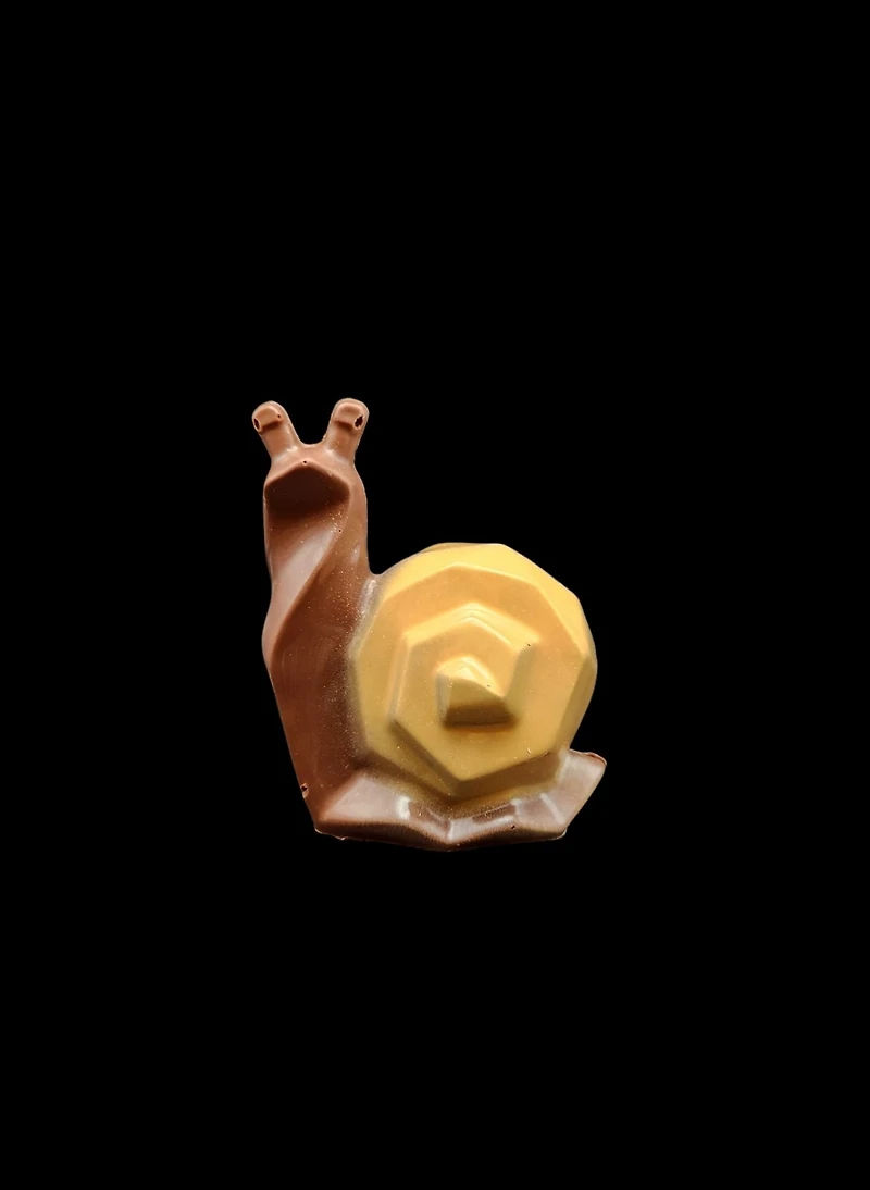 A-1x Geometric Milk Chocolate Snail - For packaging - 3 to 4 weeks for delivery
