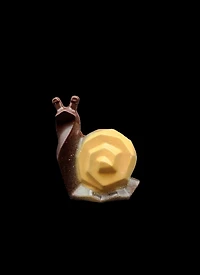 A-1x Small Geometric Snail, Dark Chocolate - For gift wrapping - 3 to 4 weeks for delivery - available while supplies last