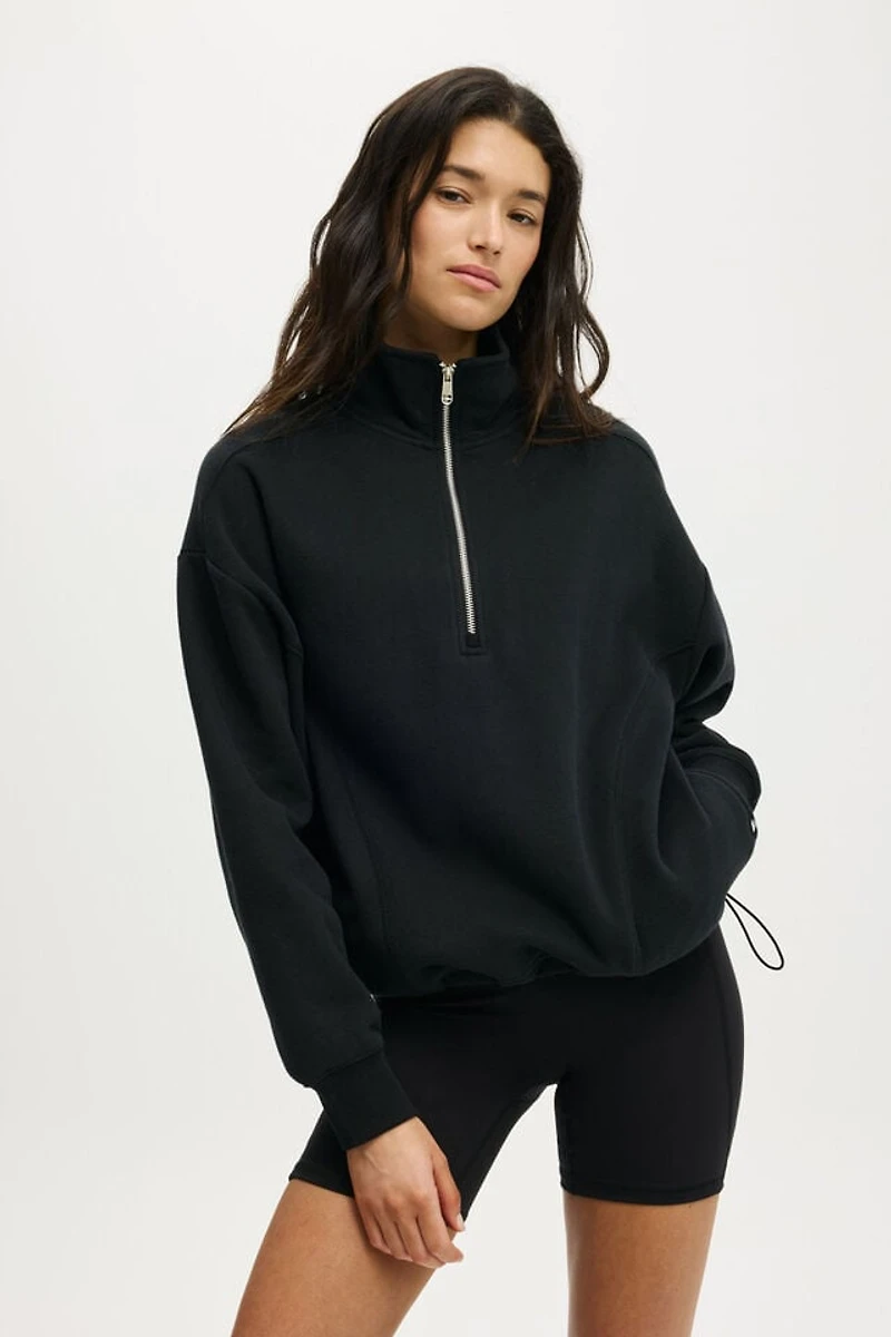 Plush Half Zip Sweatshirt