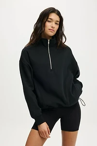 Plush Half Zip Sweatshirt