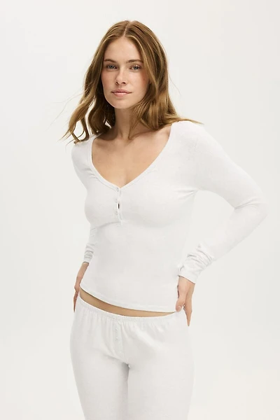 Dreamy Soft Henley Long Sleeve