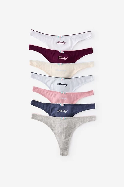 Day By Organic Cotton Picot G String Brief