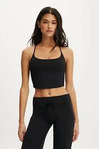 Ultra Soft Cropped Twist Back Tank