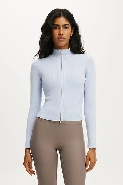 Contour Knit Zip Through