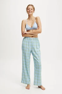 Flannel Wide Leg Pant