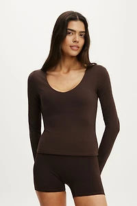 Ultra Soft Scoop Neck Long Sleeve