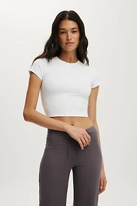 Ultra Soft Cropped Fitted Tshirt