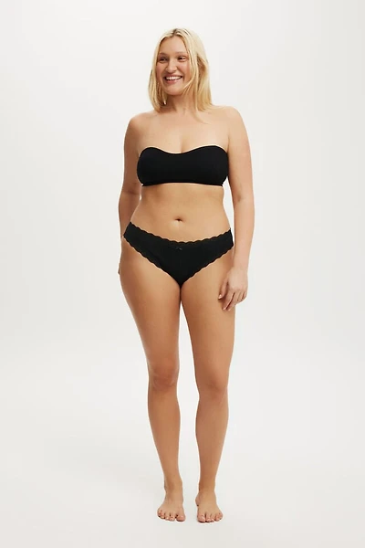 Organic Cotton Lace Bikini Brief