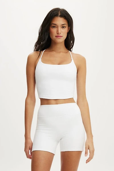 Ultra Soft Cropped Twist Back Tank