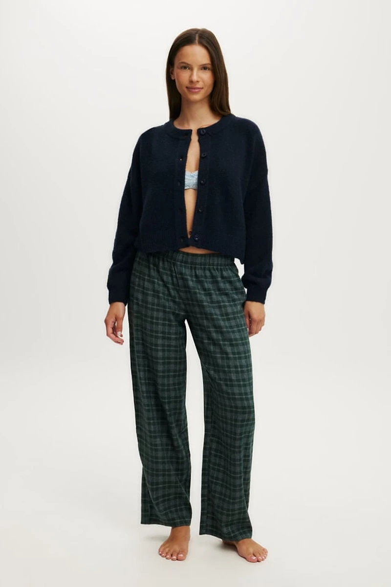 Flannel Barrel Leg Pant