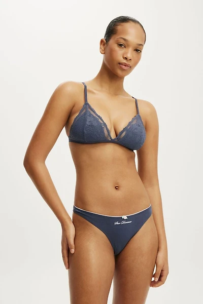 Everyday Lace Triangle Padded Bralette