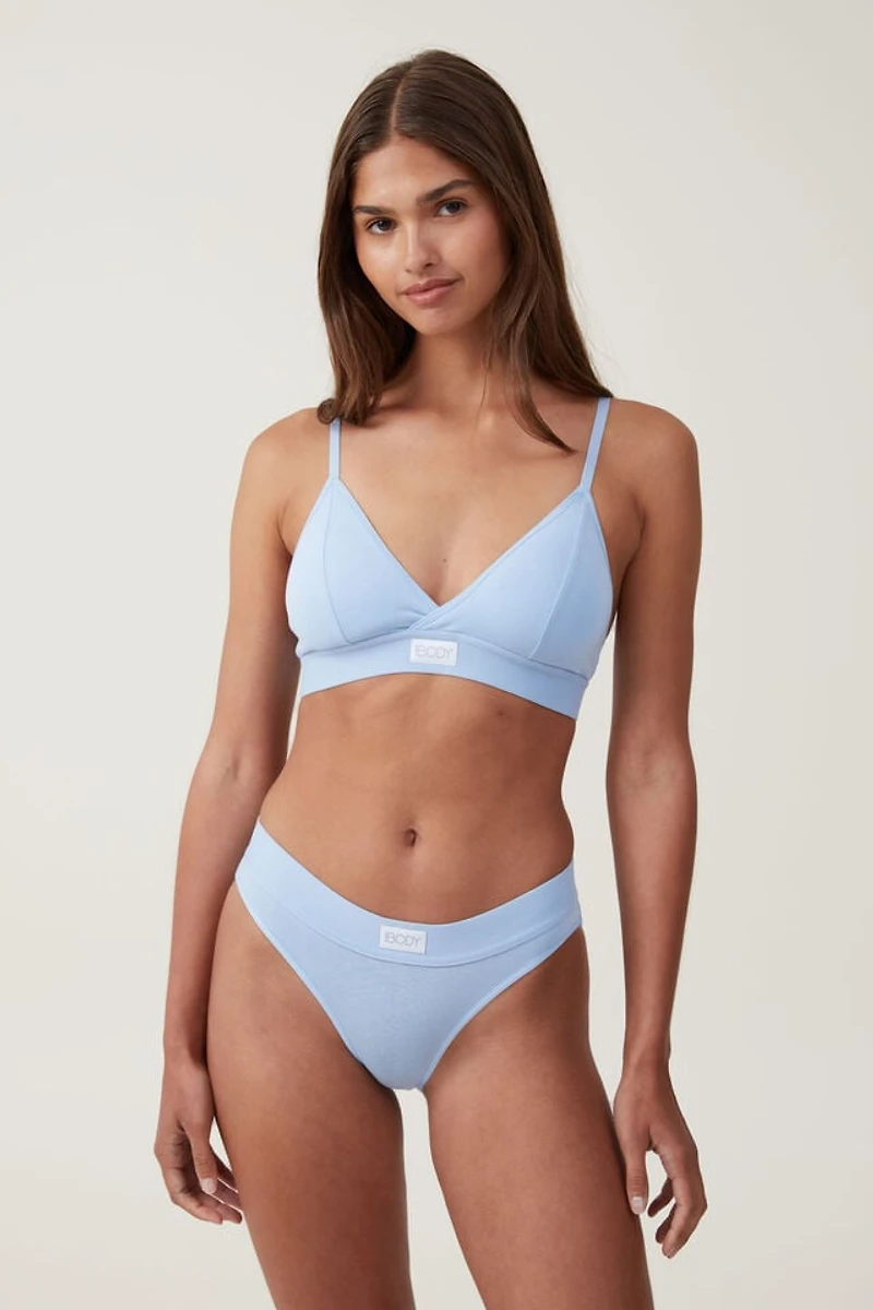 Organic Cotton Cross Over Padded Bralette