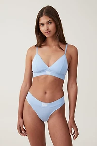 Organic Cotton Cross Over Padded Bralette