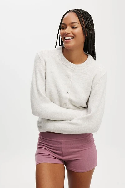 Cropped Knit Cardigan