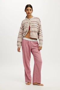 Flannel Wide Leg Pant