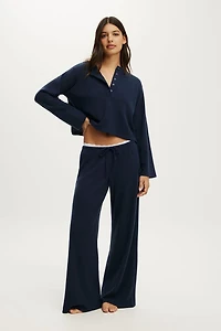 Super Soft Waffle Wide Leg Pant