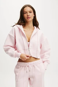 Plush Boxy Cropped Zip Through