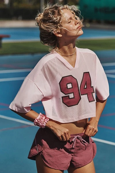 Active Mesh Cropped Graphic Tee