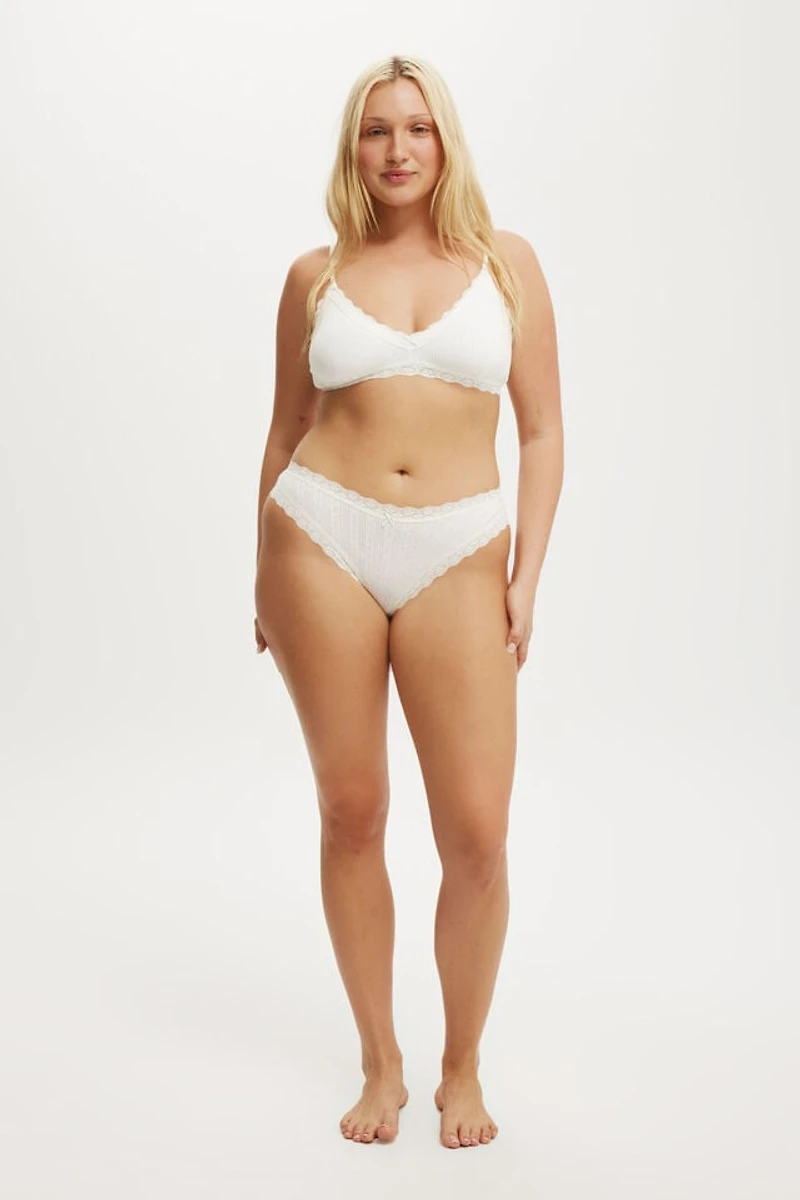 Organic Cotton Lace Cheeky Brief