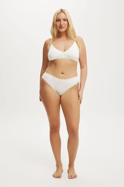 Organic Cotton Lace Cheeky Brief