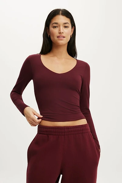 Ultra Soft Scoop Neck Long Sleeve