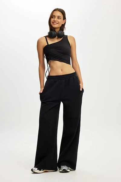 Fleece Wide Leg Sweatpant