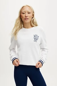 Active Knitted Graphic Crew