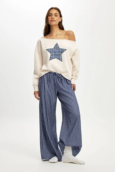 Cloud Soft Wide Leg Flannel Pant