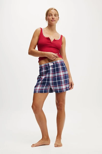Flannel Boyfriend Boxer Short