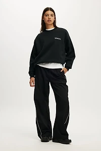 Plush Graphic Crew Sweatshirt