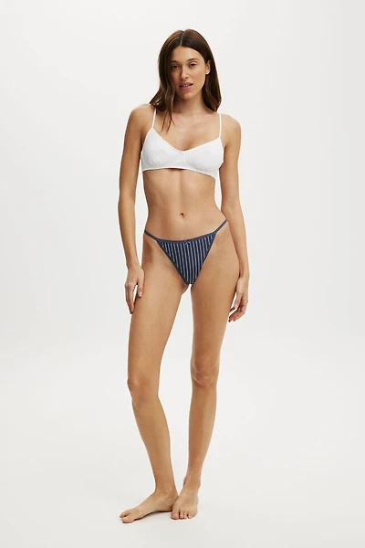 Cotton Pointelle G String Brief