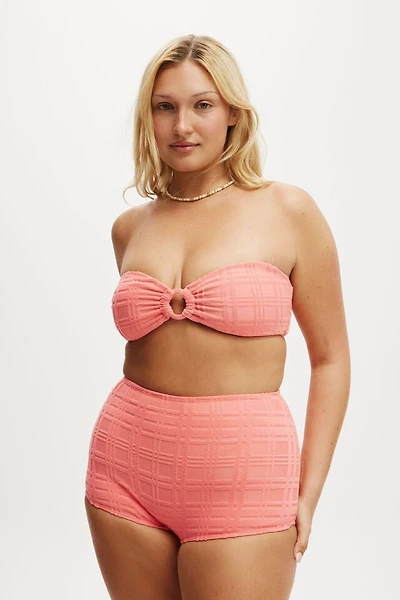 Ring Front Bandeau Bikini Top
