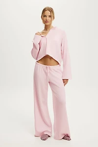 Super Soft Waffle Wide Leg Pant