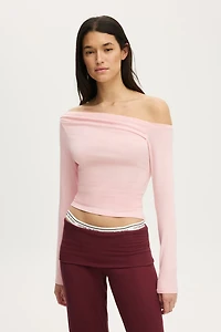 Dreamy Soft Off The Shoulder Long Sleeve