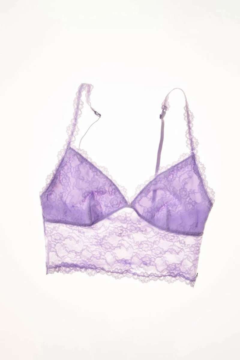 Stretch Lace Longline Bralette