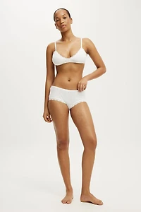 Organic Cotton Lace Boyshort Brief