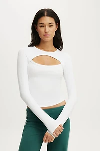 Active Keyhole Long Sleeve