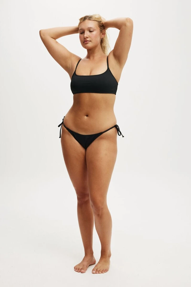 Straight Neck Crop Bikini Top