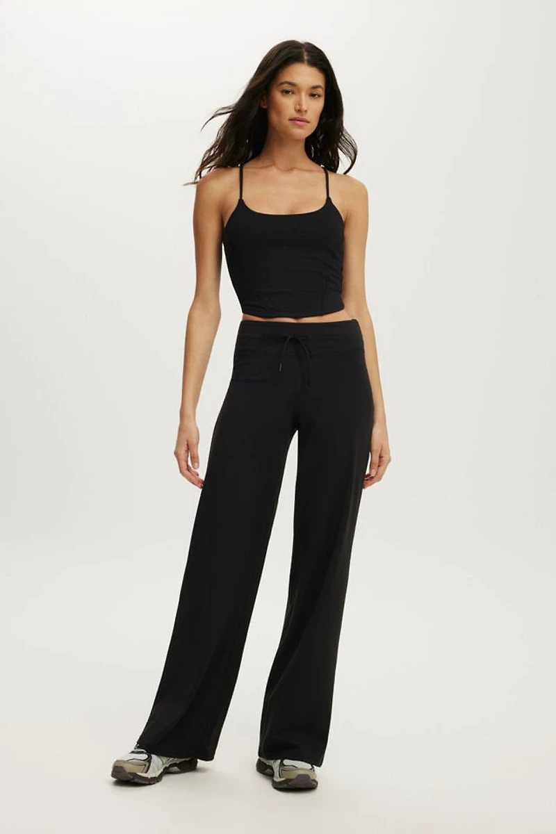 Ultra Soft Tie Front Wide Leg Pant