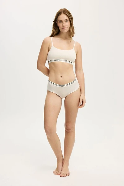 Branded Cotton Cheeky Boyshort