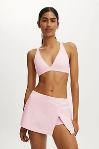 Ultra Soft Deep Plunge Cross Back Crop