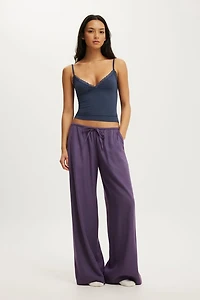 Cloud Soft Wide Leg Flannel Pant