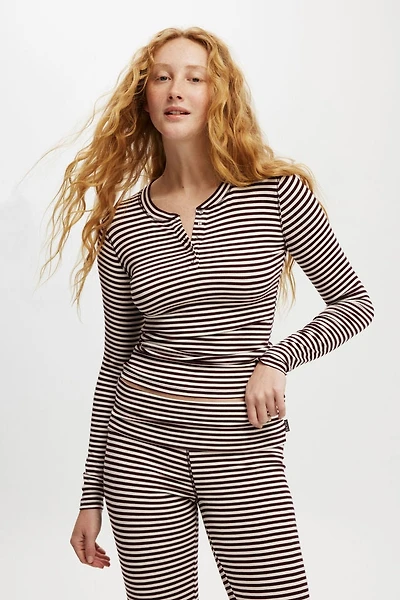 Sleep Recovery Henley Long Sleeve